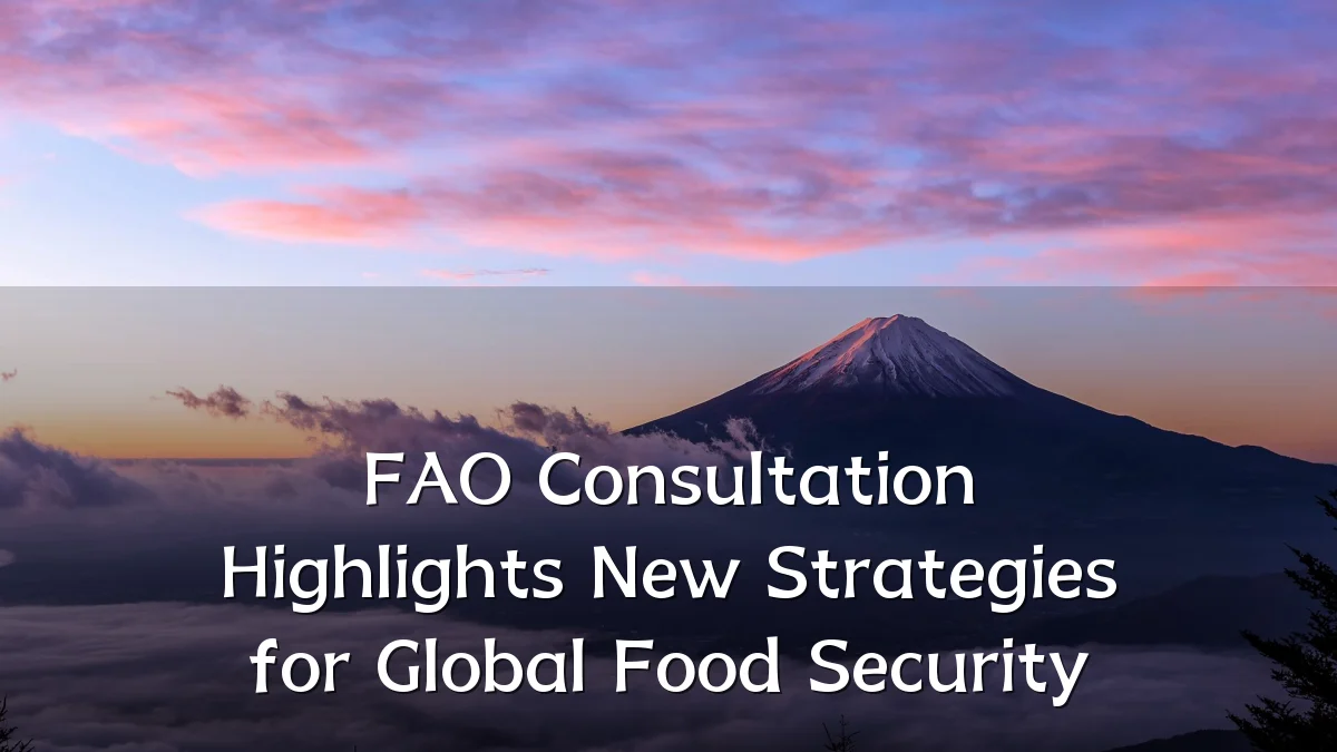 FAO Consultation Highlights New Strategies for Global Food Security