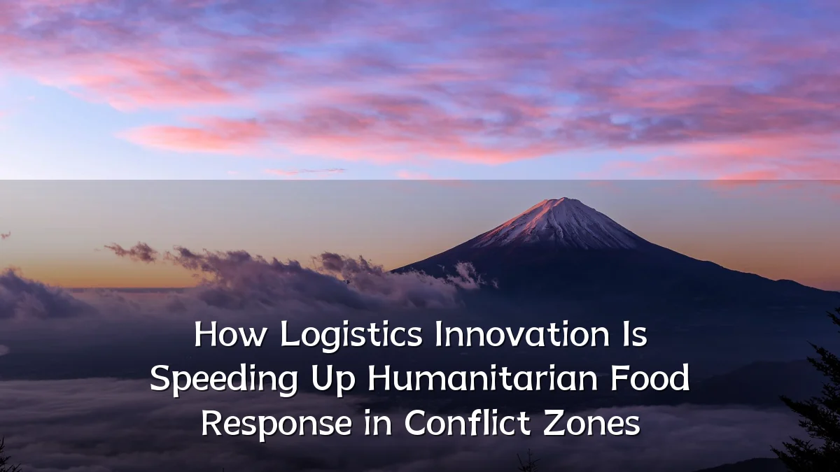 How Logistics Innovation Is Speeding Up Humanitarian Food Response in Conflict Zones