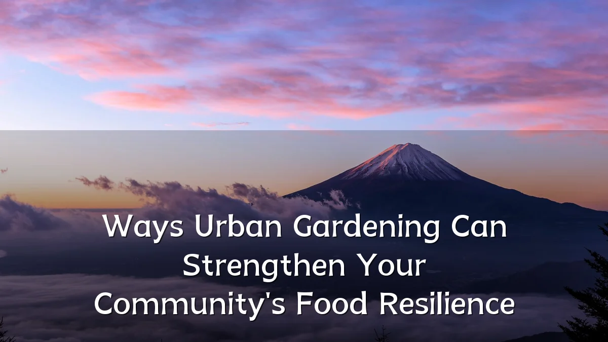 Ways Urban Gardening Can Strengthen Your Community's Food Resilience