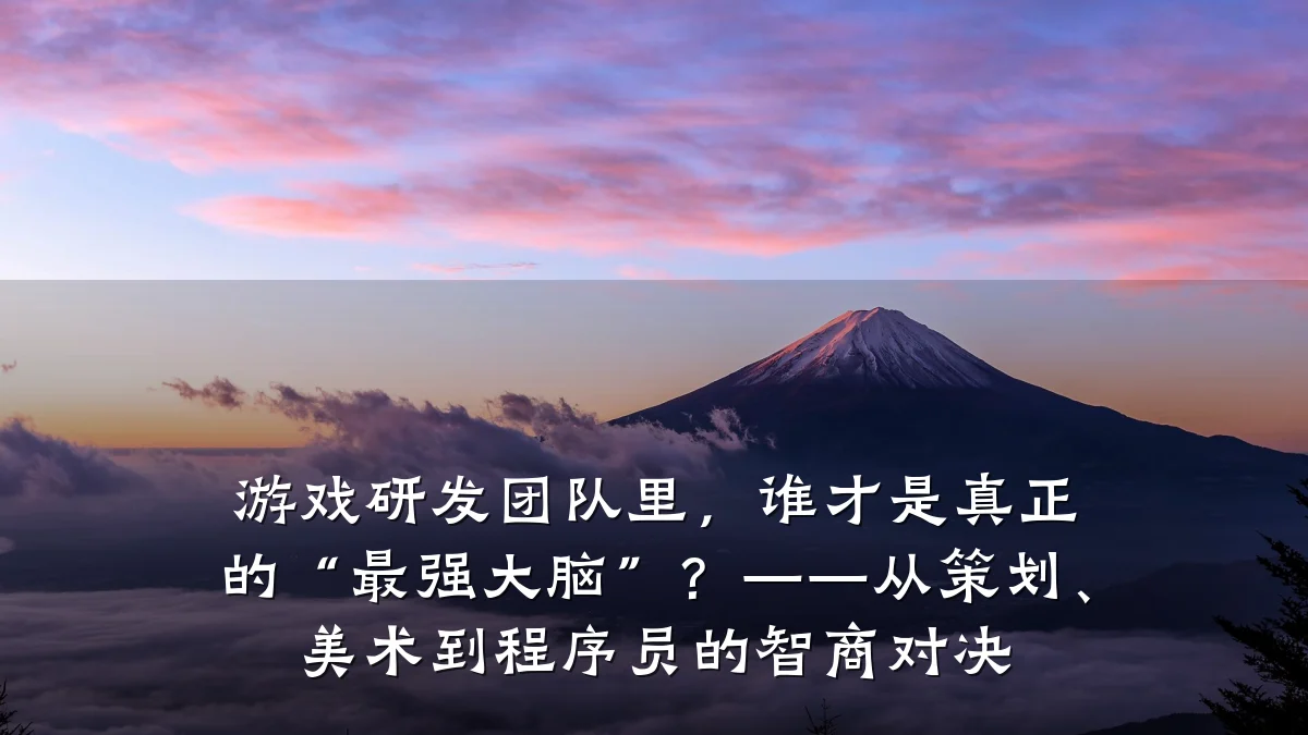 游戏研发团队里，谁才是真正的“最强大脑”？——从策划、美术到程序员的智商对决