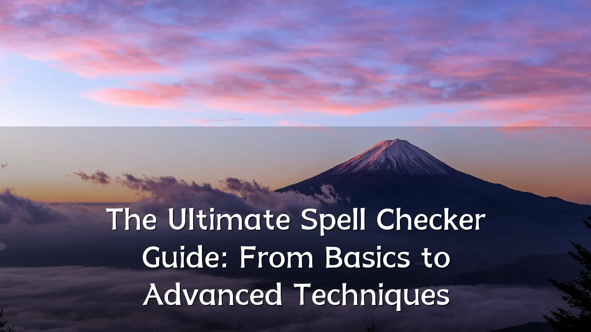 The Ultimate Spell Checker Guide: From Basics to Advanced Techniques