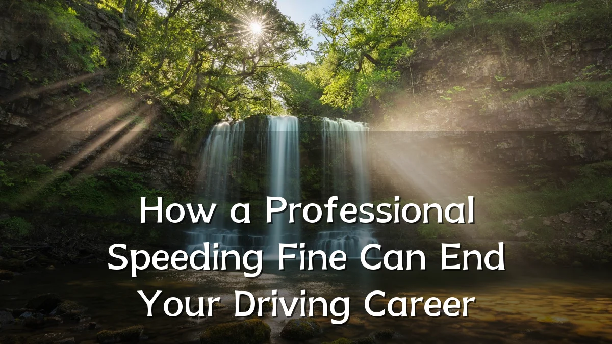 How a Professional Speeding Fine Can End Your Driving Career